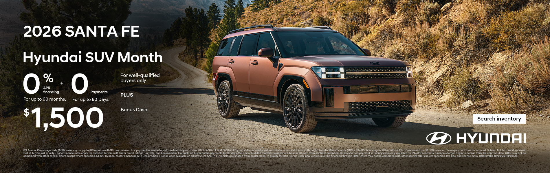 0% APR for 60 mos. + 0 Payments for 90 Days + $1,500