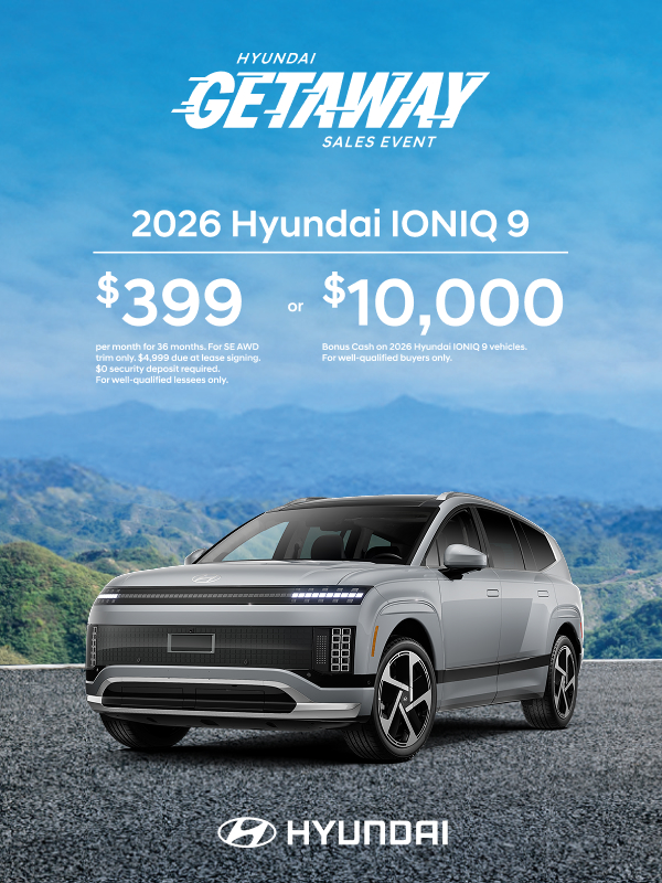 2026 Hyundai IONIQ 9  APR and Bonus Cash Offer