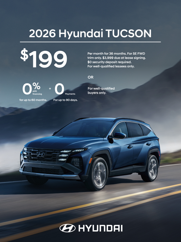 2026 Hyundai Tucson  APR or Lease Offer