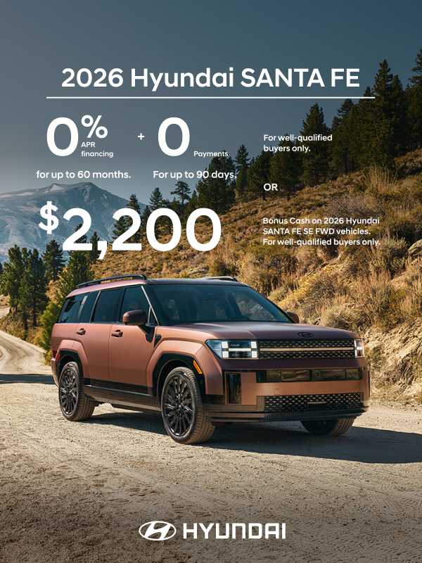 2026 Hyundai Santa Fe  APR or Bonus Cash Offer