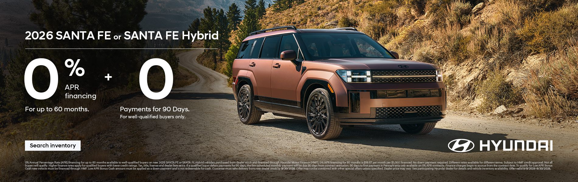 0% APR for 60 mos. + 0 Payments for 90 days