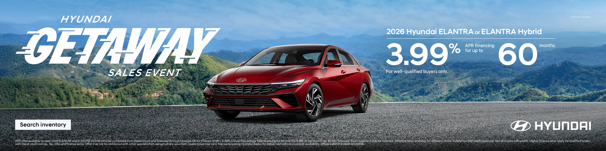 Eastern Hyundai 2026 Getaway Sales Event Offer