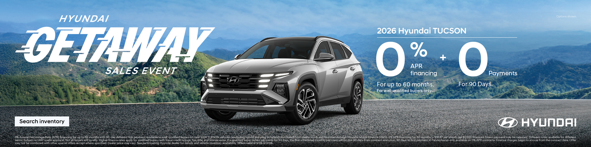 Eastern Hyundai 2026 Getaway Sales Event Offer