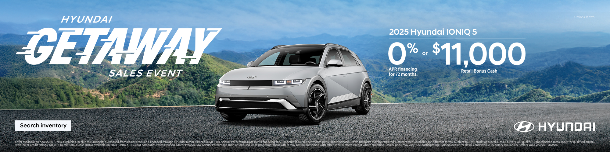 2025 Hyundai IONIQ 5 Eastern APR or Bonus Cash Offer