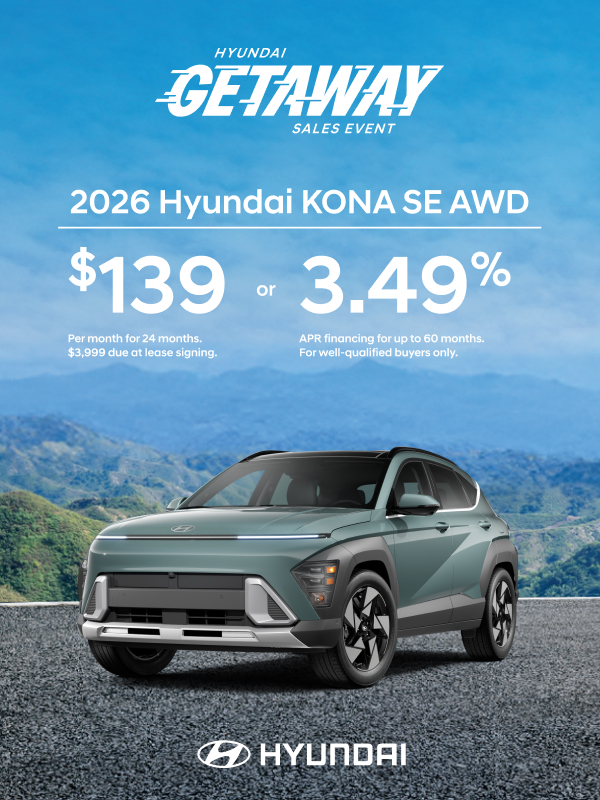 2026 Hyundai Kona  APR or Lease Offer