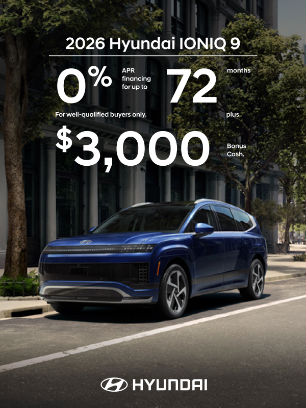 2026 Hyundai IONIQ 9  APR and Bonus Cash Offer