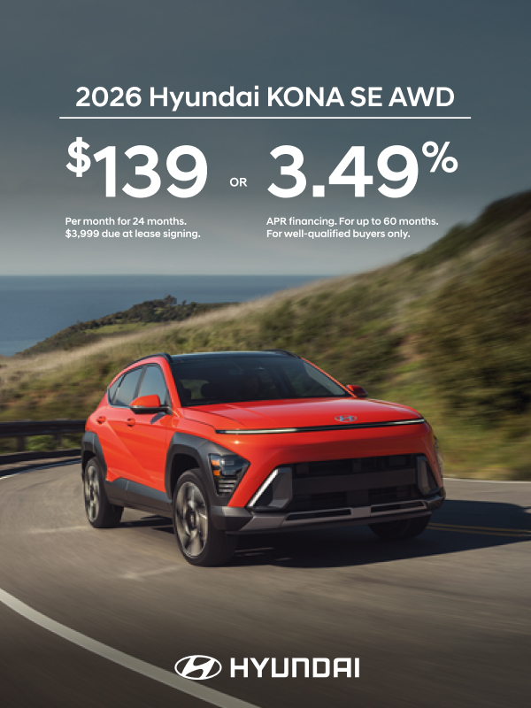 2026 Hyundai Kona SE APR or Lease Offer
