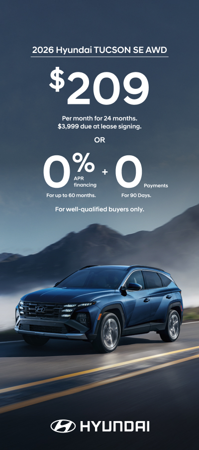 2026 Hyundai Tucson  APR or Lease Offer