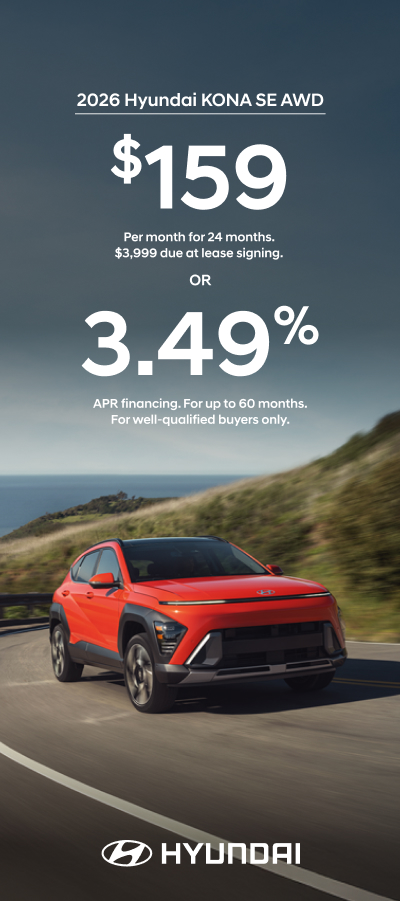 2026 Hyundai Kona  APR or Lease Offer