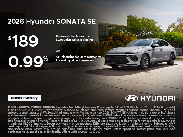 2026 Hyundai Sonata APR or Lease Offer