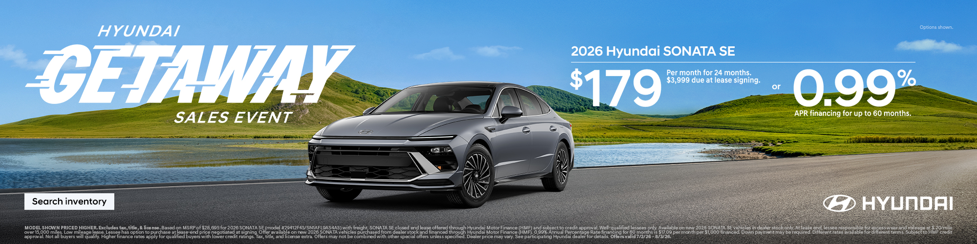 2026 Hyundai Sonata APR or Lease Offer