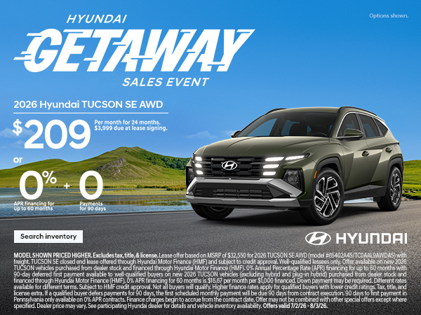 2026 Hyundai Tucson APR or Lease Offer