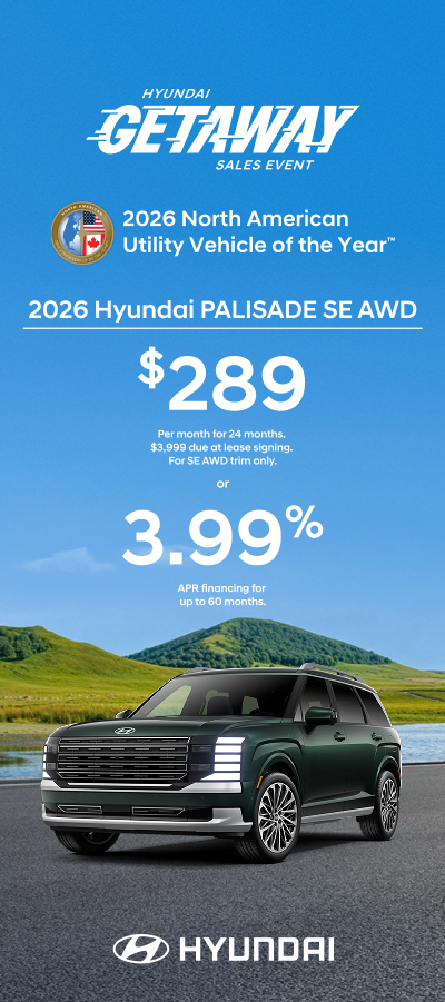 $289/24/$3,999 Lease or 3.99% APR for 60 mos.