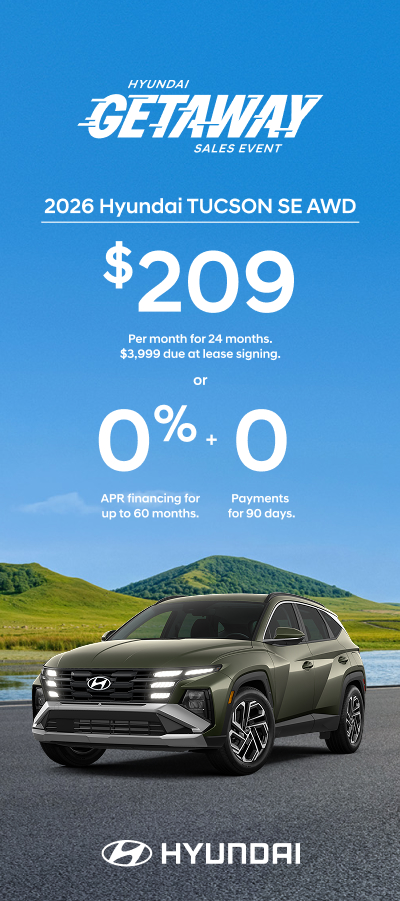 Tucson $209/24/$3,999 Lease or 0% APR for 60 mos. + 0 Payments for 90 Days