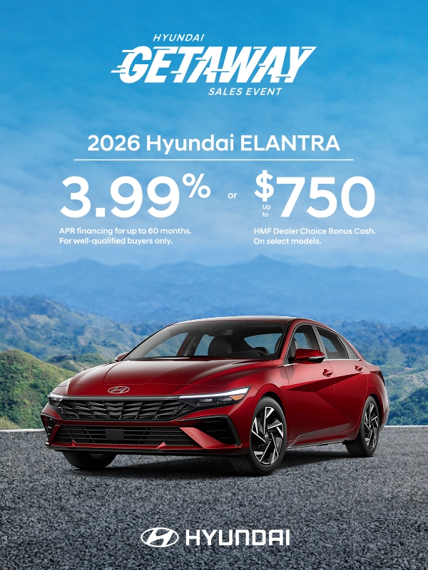 2026 Hyundai Elantra  APR or Bonus Cash Offer
