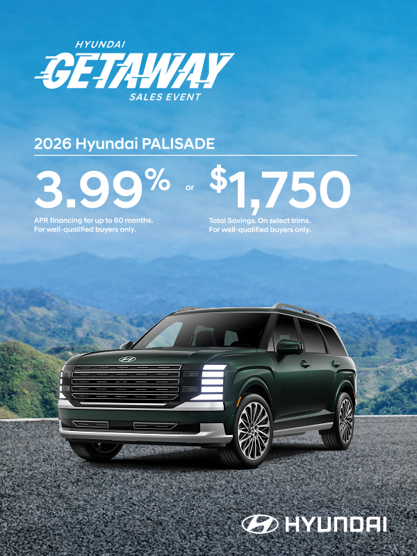 2026 Hyundai Palisade  APR or Bonus Cash Offer