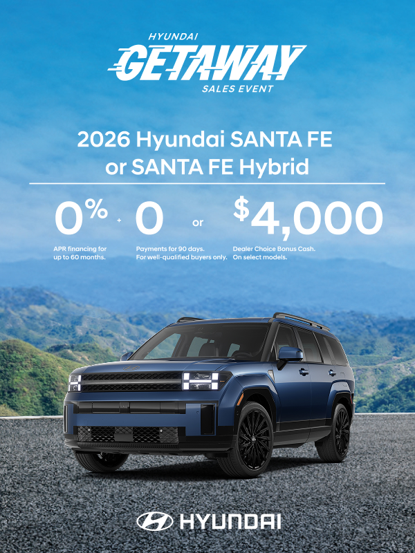 2026 Hyundai Santa Fe Hybrid  APR or Bonus Cash Offer