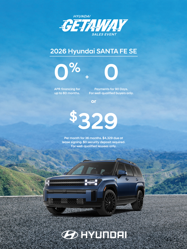 2026 Hyundai Santa Fe  APR or Lease Offer