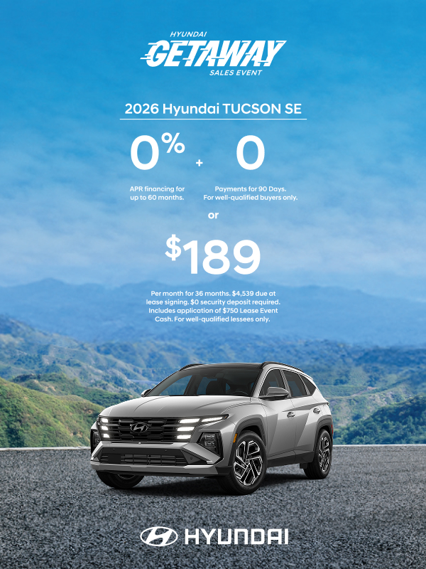2026 Hyundai Tucson  APR or Lease Offer