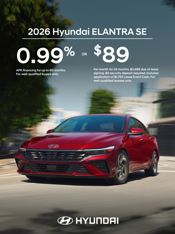 2026 Hyundai Elantra SE APR or Lease Offer