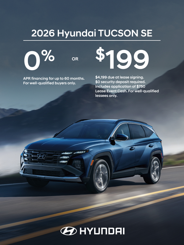 2026 Hyundai Tucson SE APR or Lease Offer