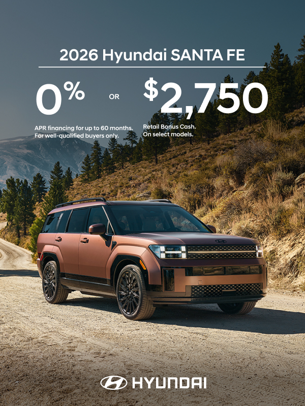 2026 Hyundai Santa Fe  APR or Bonus Cash Offer
