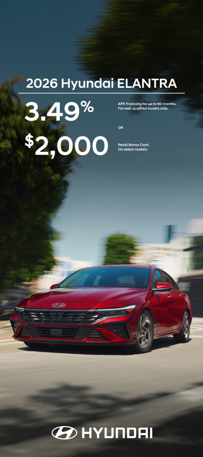 2026 Hyundai Elantra  APR or Bonus Cash Offer