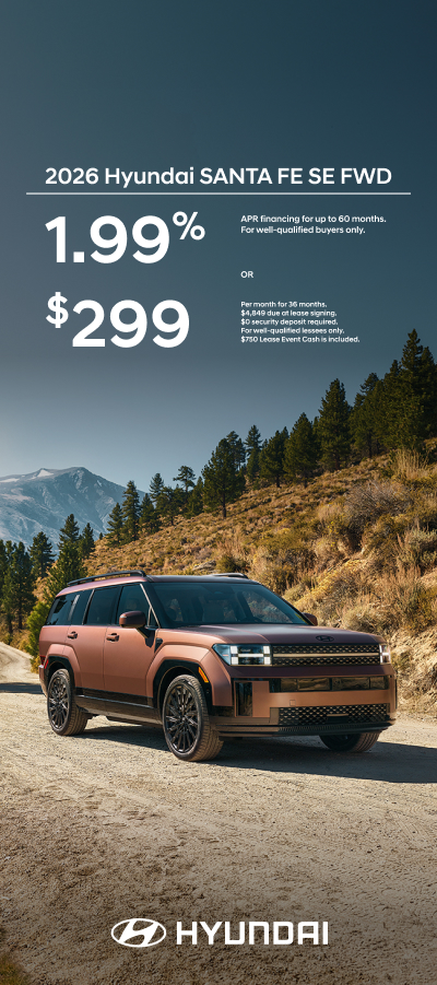 2026 Hyundai Santa Fe  APR or Lease Offer