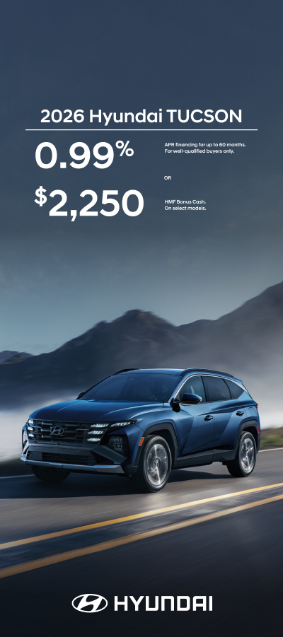 2026 Hyundai Tucson  APR or Bonus Cash Offer
