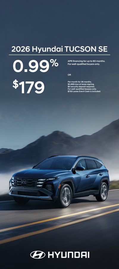 2026 Hyundai Tucson  APR or Lease Offer