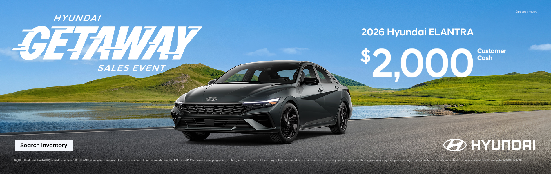 2026 Hyundai Elantra  Customer Cash Offer
