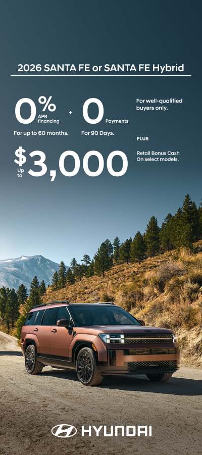 0% APR for 60 mos. + 0 Payments for 90 Days or $3,000 Bonus Cash