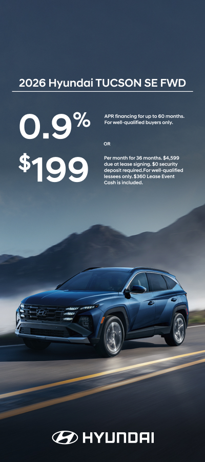 0.9% APR for 60 mos. or $199/36/$4,599 Lease