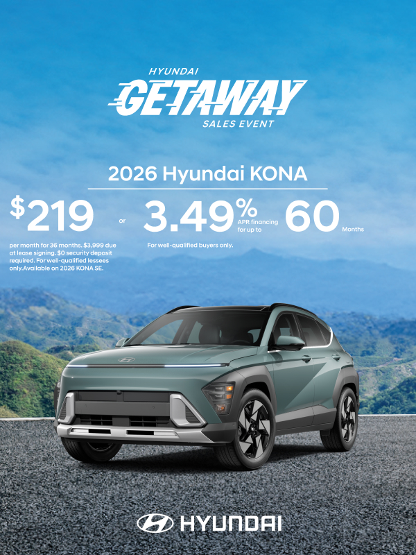 2026 Hyundai Kona  APR or Lease Offer