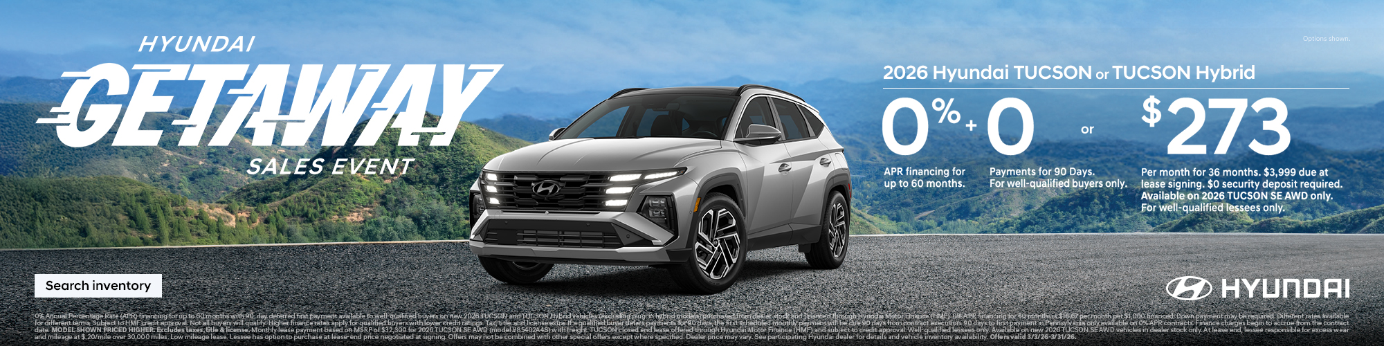 Mountain Hyundai 2026 Getaway Sales Event Offer