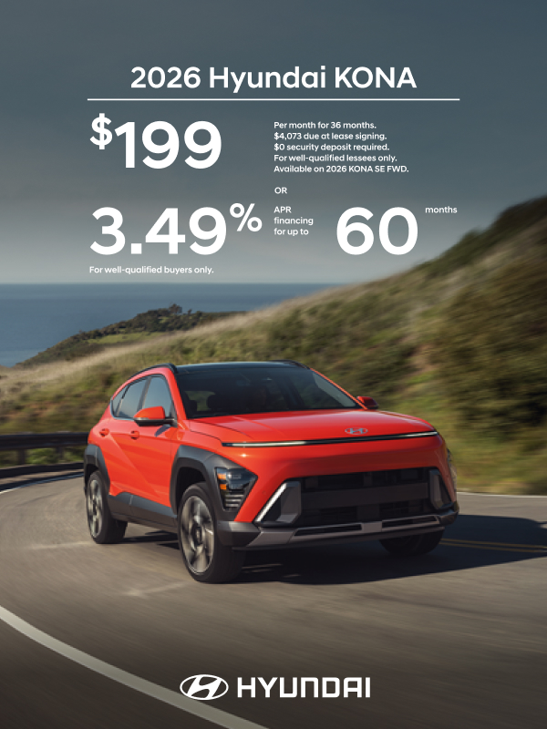 2026 Hyundai Kona  APR or Lease Offer