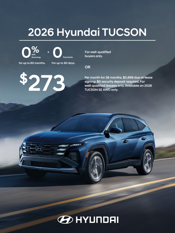 2026 Hyundai Tucson  APR or Lease Offer
