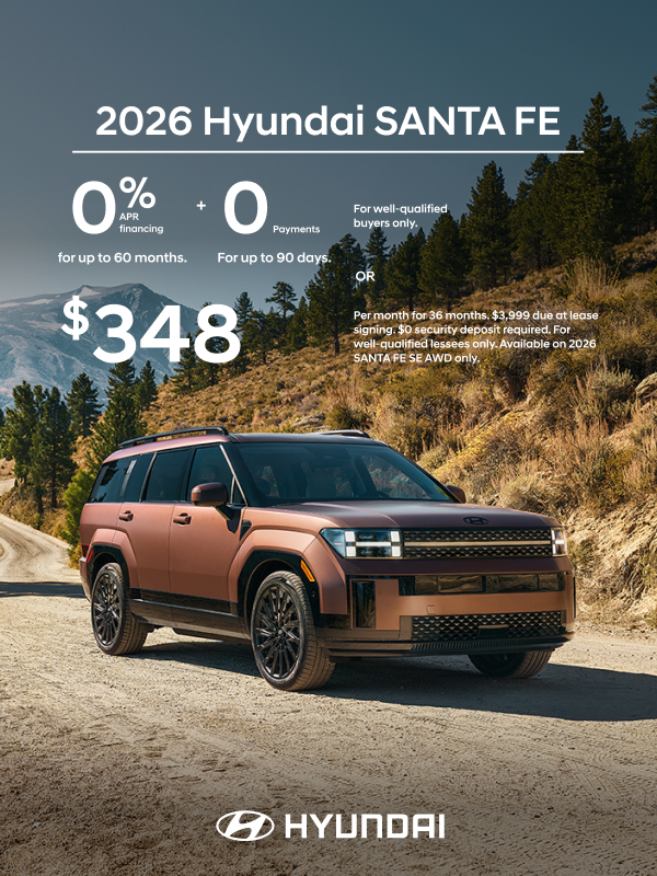 2026 Hyundai Santa Fe  APR or Lease Offer