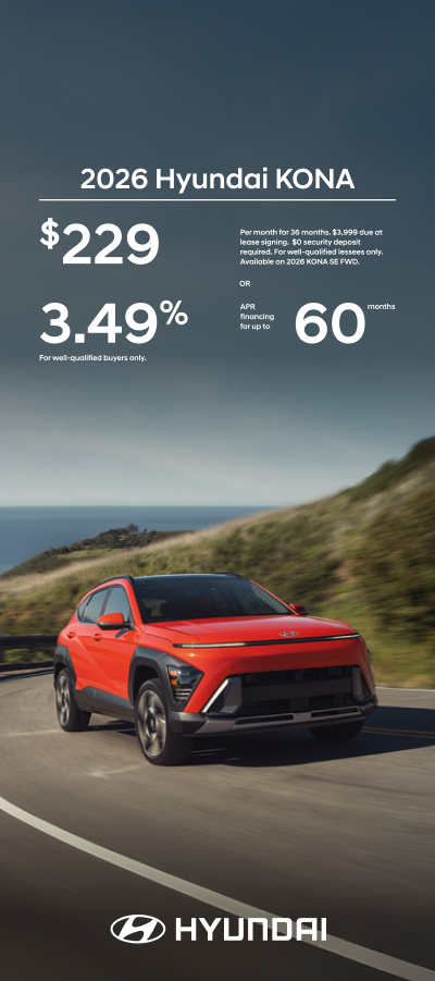 2026 Hyundai Kona  APR or Lease Offer