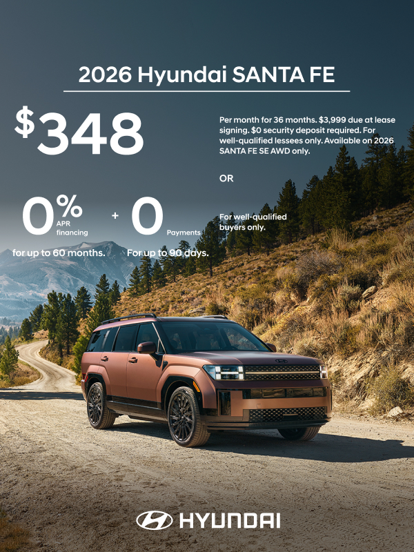 2026 Hyundai Santa Fe  APR or Lease Offer
