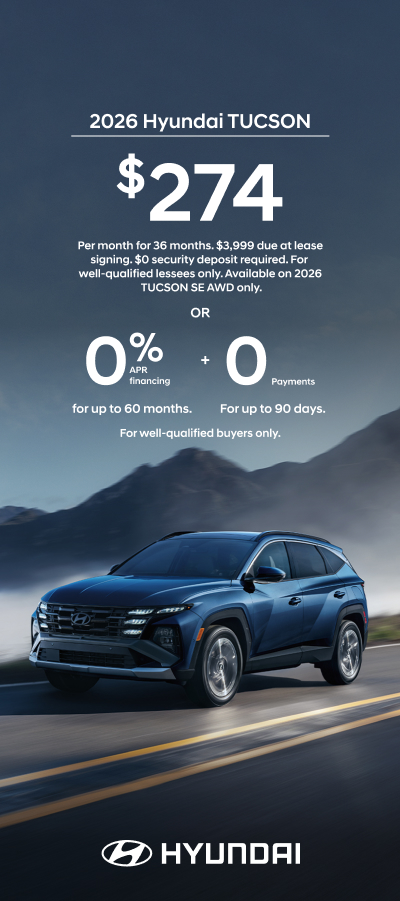 2026 Hyundai Tucson  APR or Lease Offer