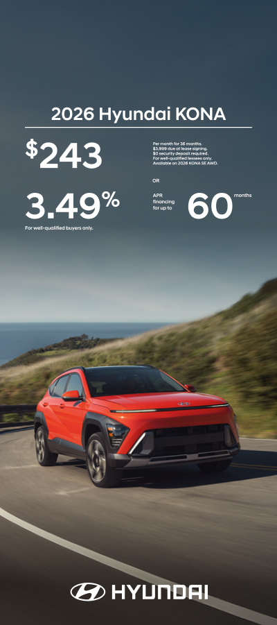 2026 Hyundai Kona  APR or Lease Offer