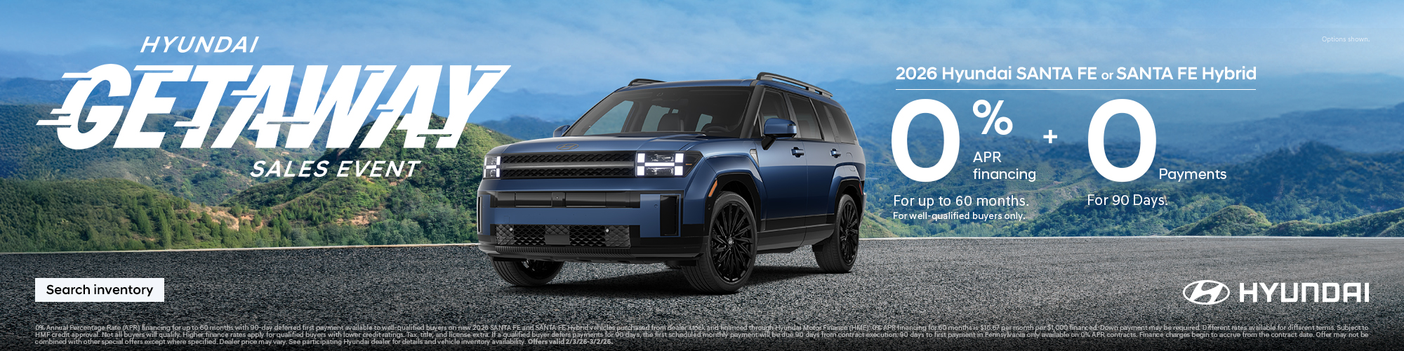 South Hyundai 2026 Getaway Sales Event Offer