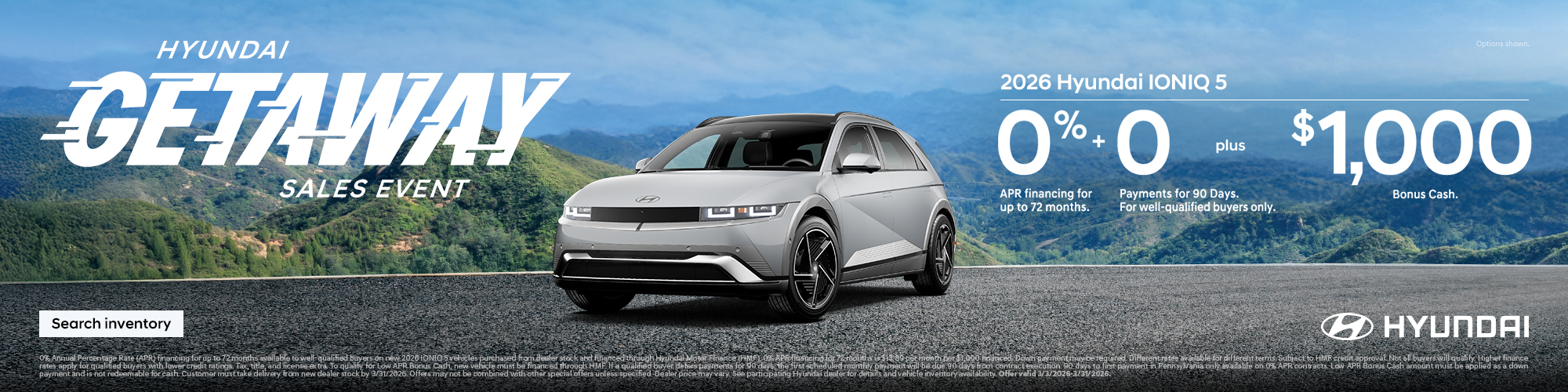 South Hyundai 2026 Getaway Sales Event Offer