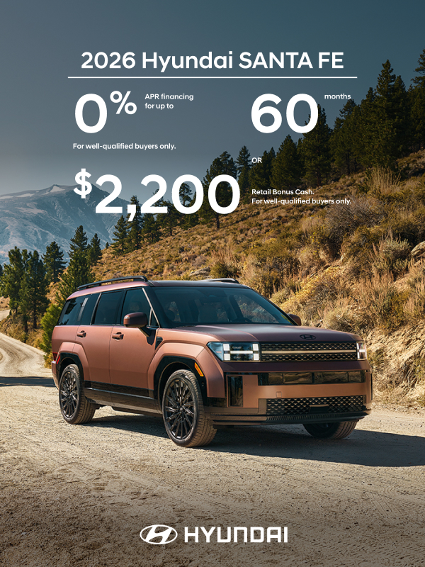 2026 Hyundai Santa Fe  APR or Bonus Cash Offer
