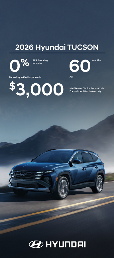 2026 Hyundai Tucson  APR or Bonus Cash Offer