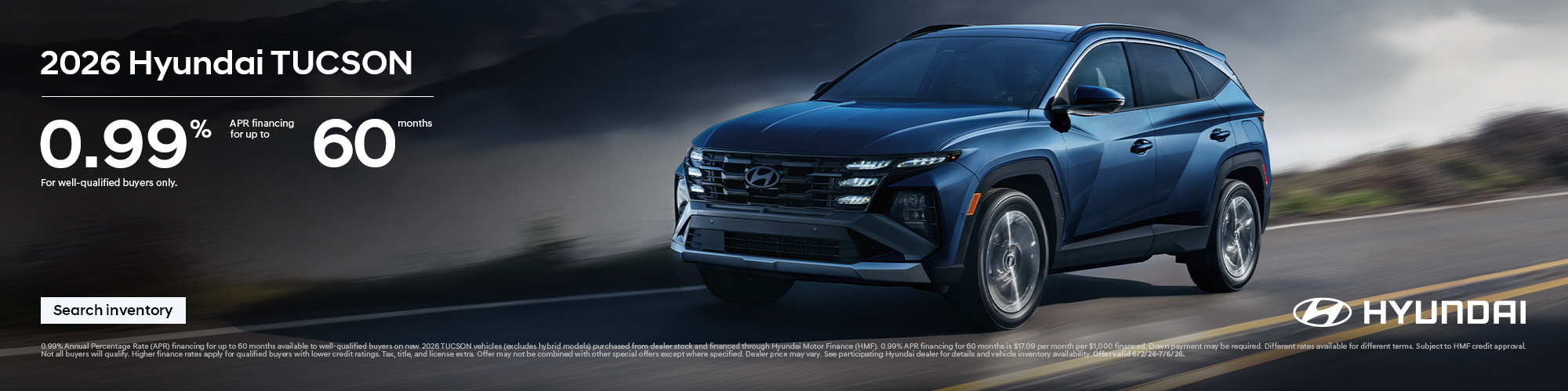 2026 Hyundai Tucson APR Offer