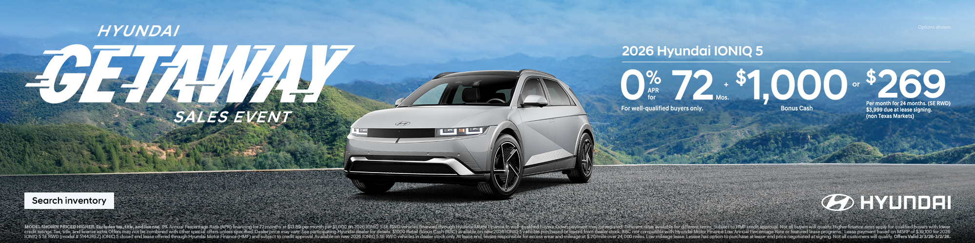 2026 Hyundai IONIQ 5 South-Central APR and Bonus Cash or Lease Offer