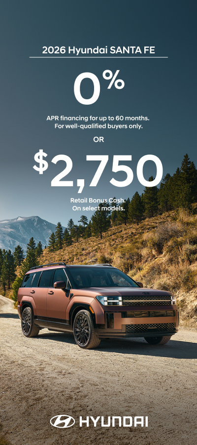 2026 Hyundai Santa Fe  APR or Bonus Cash Offer