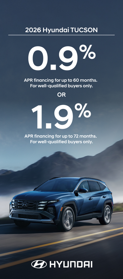 0.9% APR for 60 mos. or 1.9% APR for 72 mos.